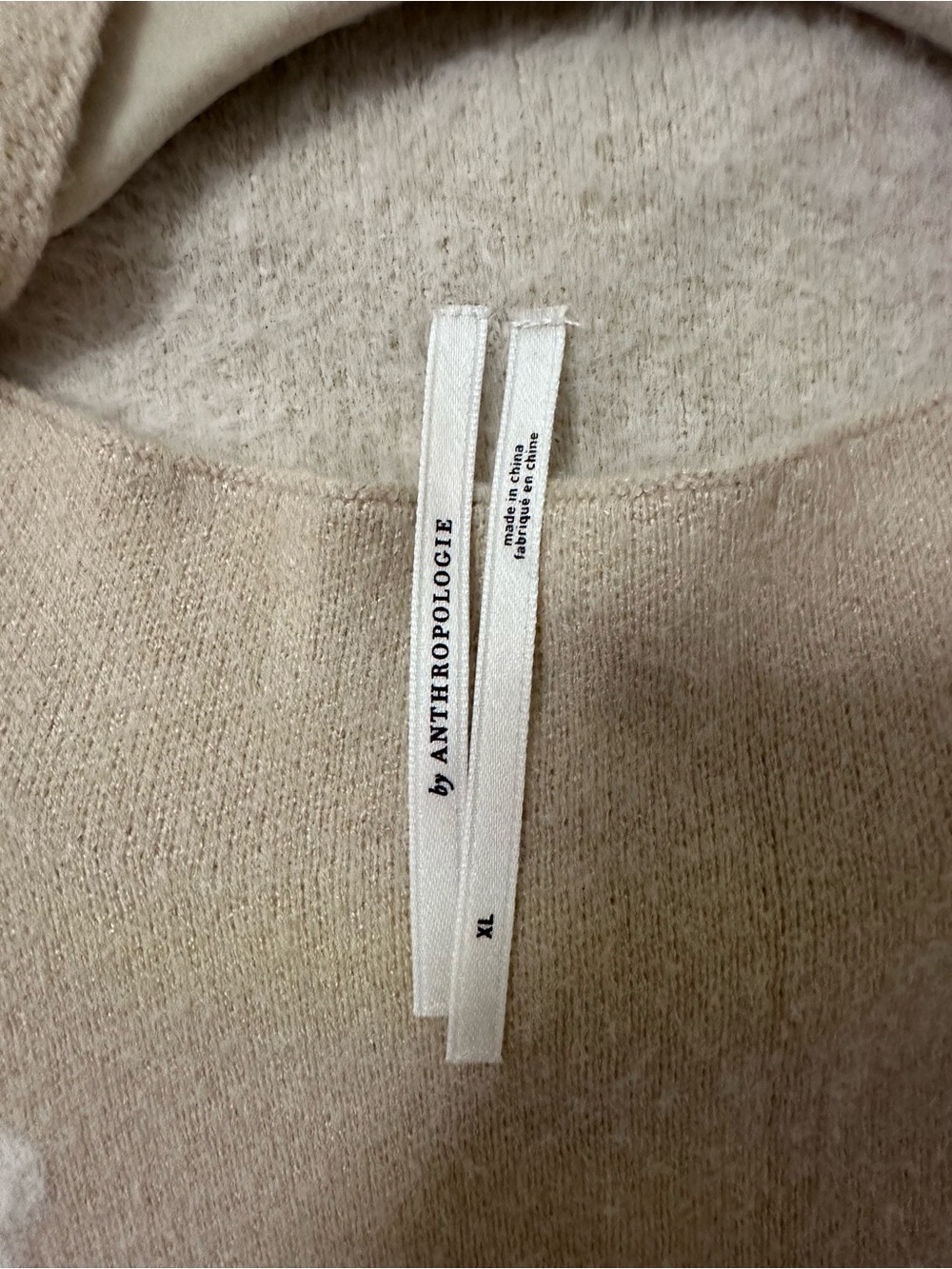Anthropologie Beige and Cream Floral Crewneck Sweater - Picture 3 of 3